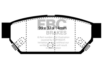 EBC Ultimax Rear Brake Pads For Mitsubishi Libero 1.8 (92 > 00) • $43.26